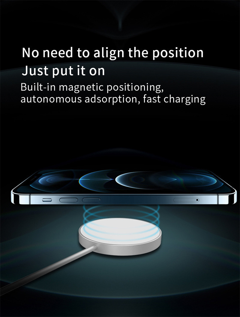 15W magnetic wireless chargers quick charing dock