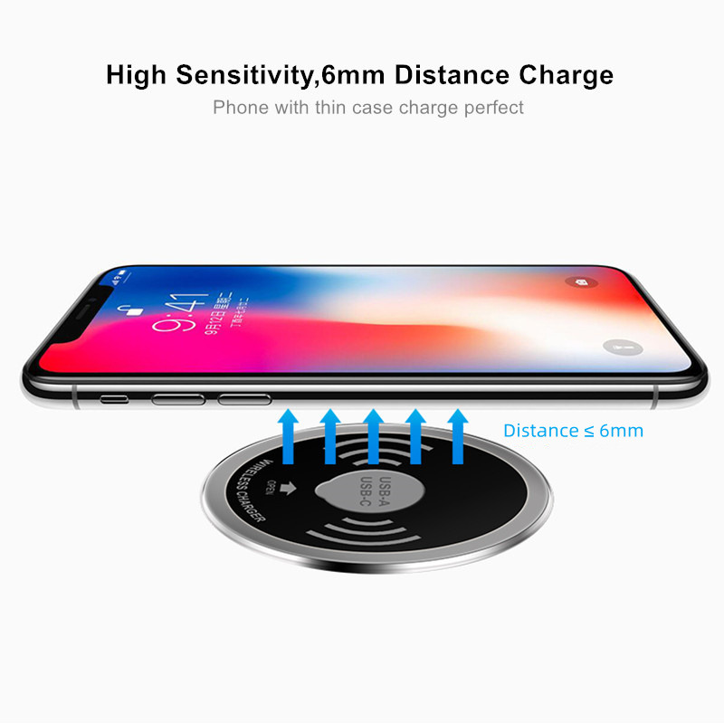 15w desk embeded wireless chargers duick charing dock