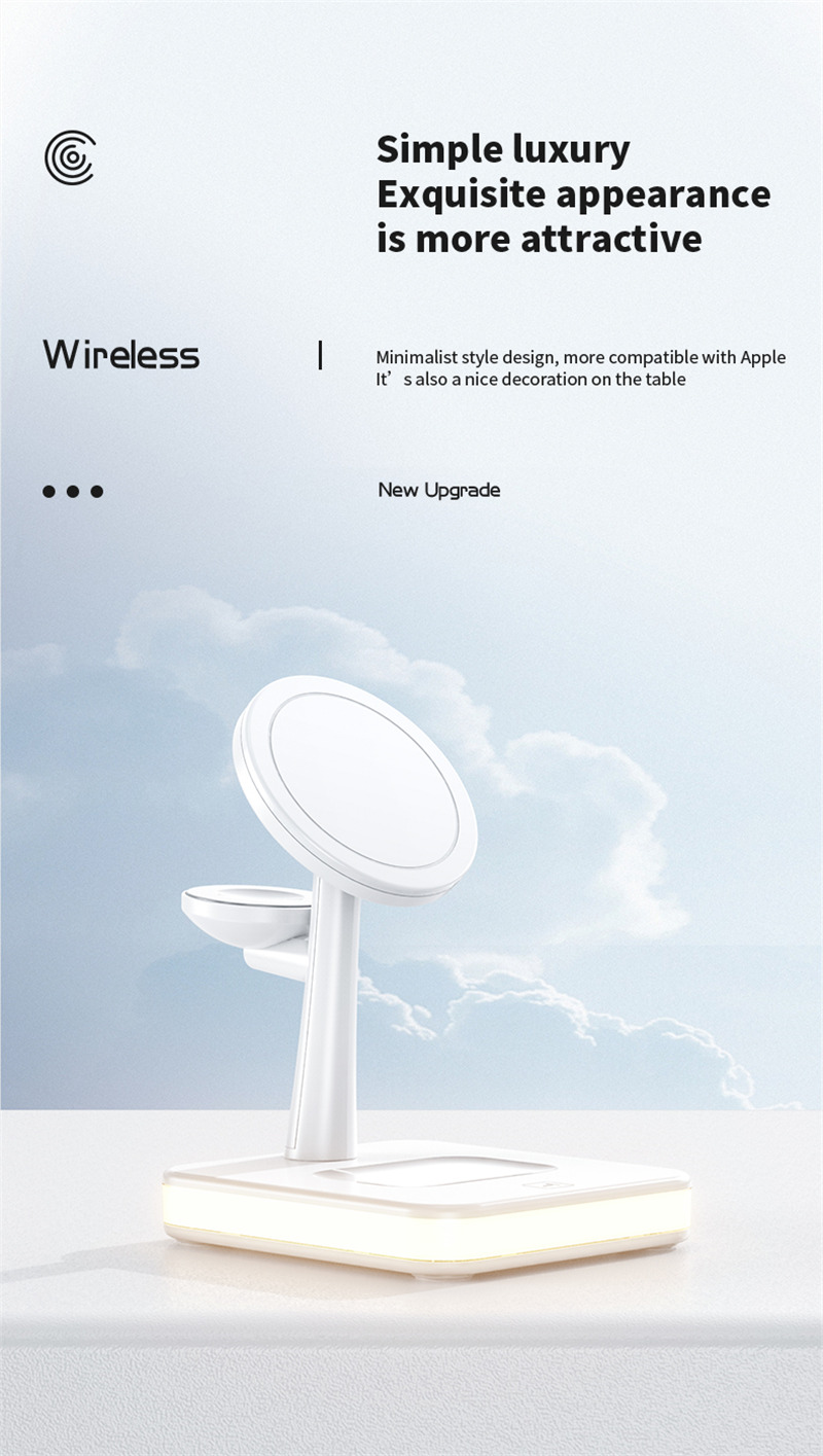 magnetic wireless chargers 3 in 1 charing station