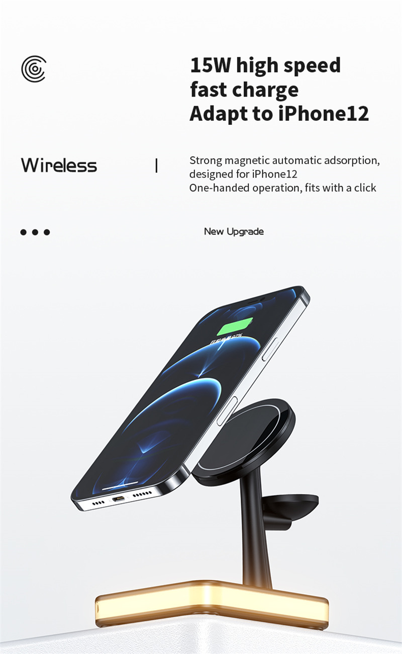 magnetic wireless chargers 3 in 1 charing station