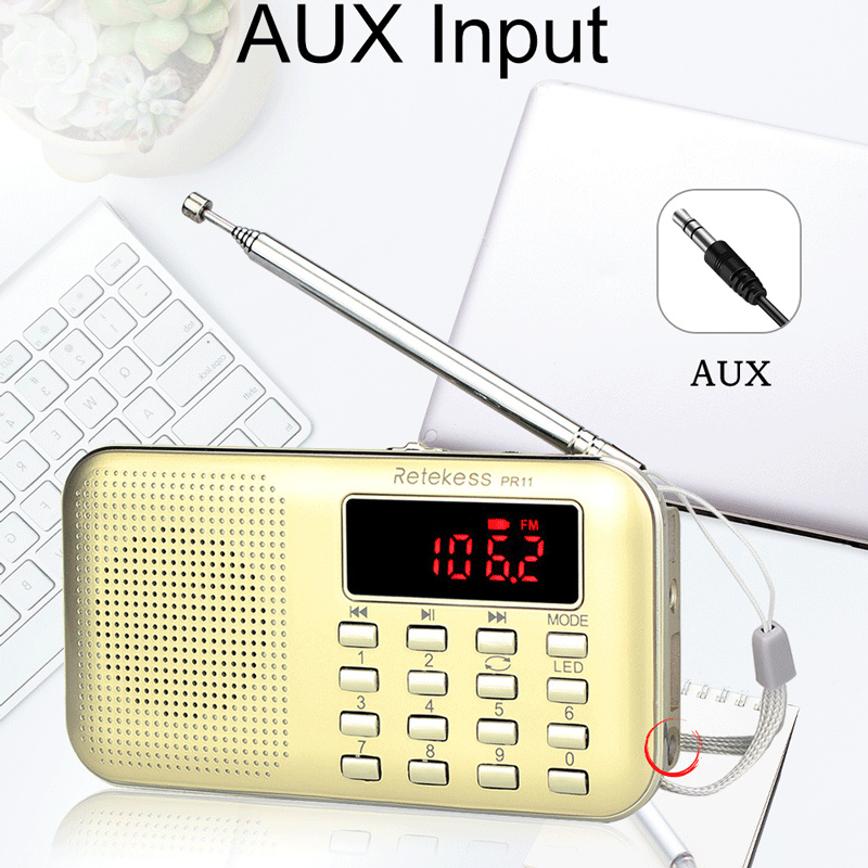 portable retekess pr11 pocket radio