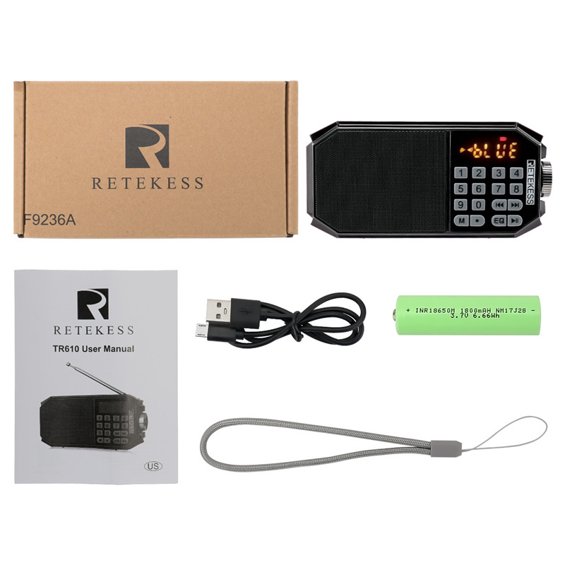 retekess TR610 pocket radios with bluetooth speaker