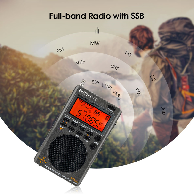 portable retekess TR110 SSB shortwave radio