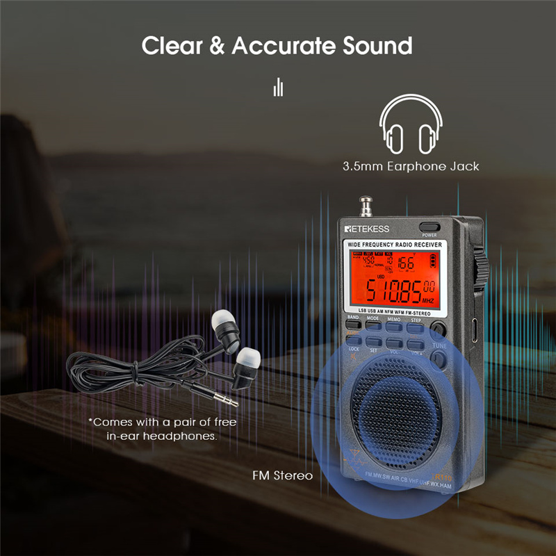 portable retekess TR110 SSB shortwave radio