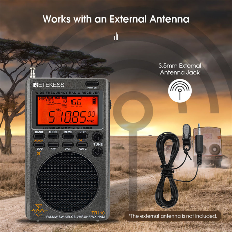 portable retekess TR110 SSB shortwave radio