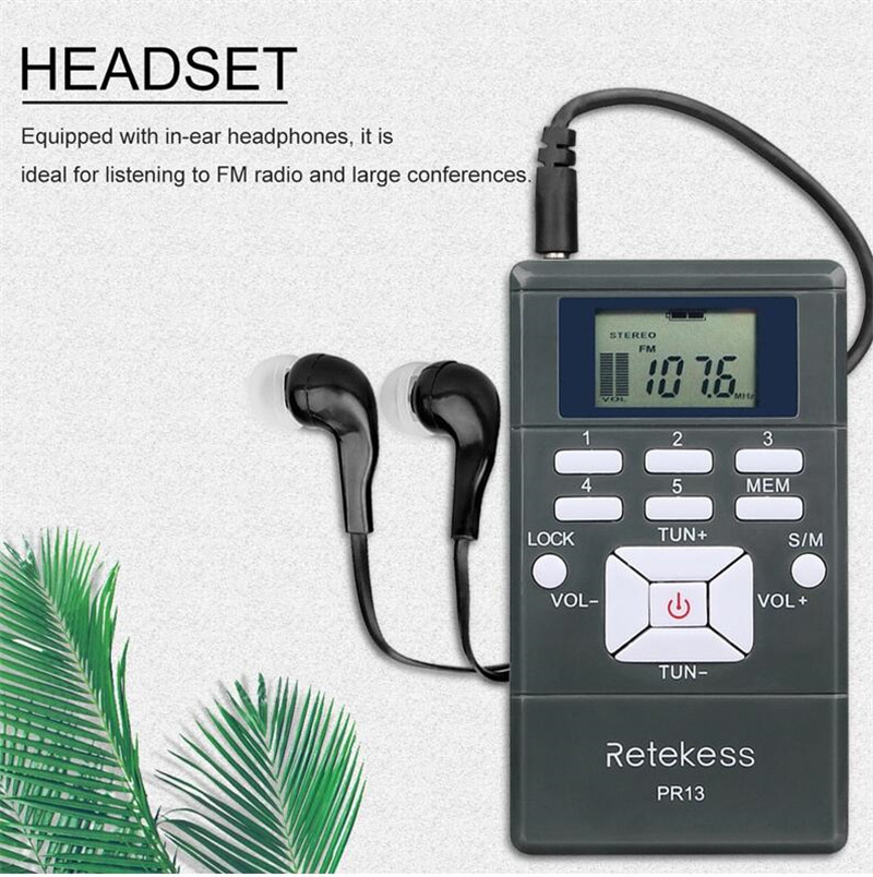 Retekess PR13 portable radio FM stereo receiver Retekess PR13 portable radio FM stereo receiver