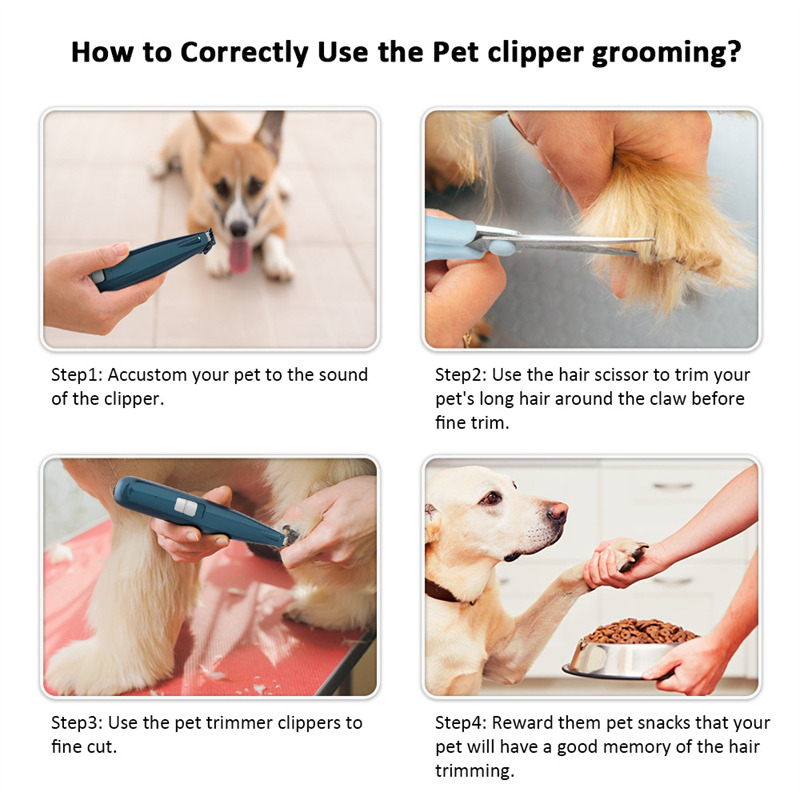 dog grooming clippers rechargeable quiet cordless pet hair trimmer
