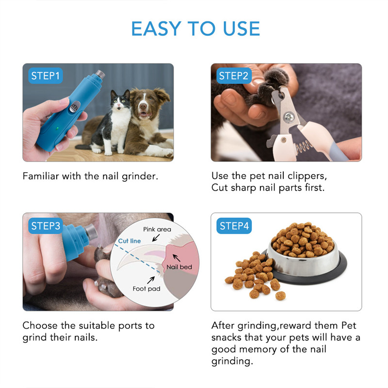 electric dog nail grinder automatic cat claws cutter