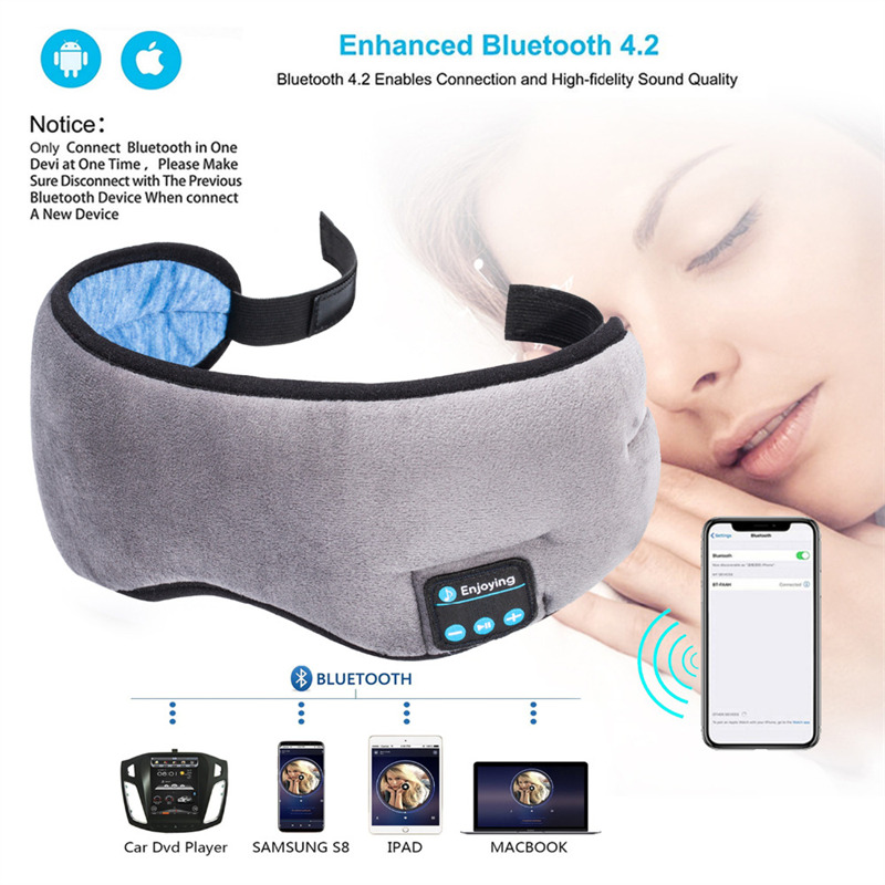 wireless stereo bluetooth headphone soft sleep eye mask