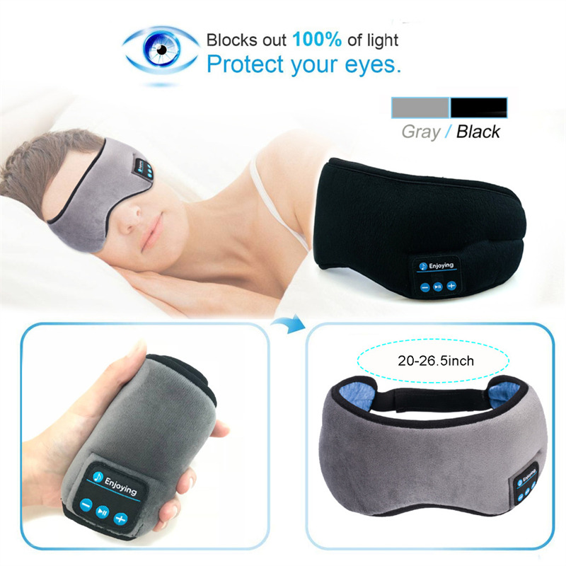 wireless stereo bluetooth headphone soft sleep eye mask
