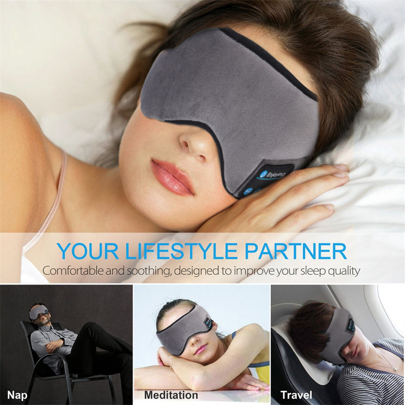 wireless stereo bluetooth headphone soft sleep eye mask