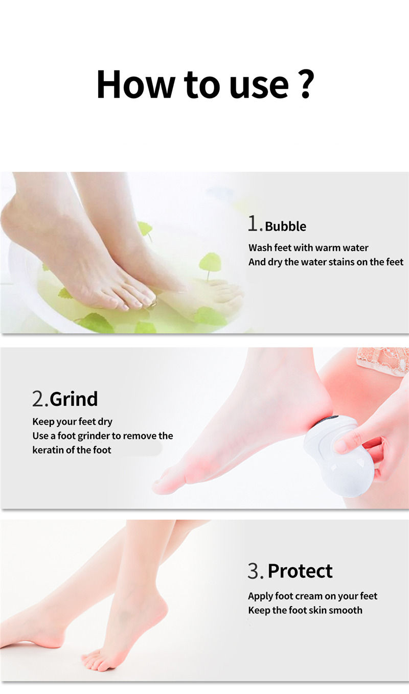 portable rechargeable foot file grinder feet callus remover