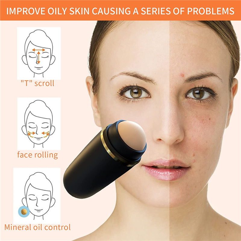 oil absorbing face roller portable mini facial massager 