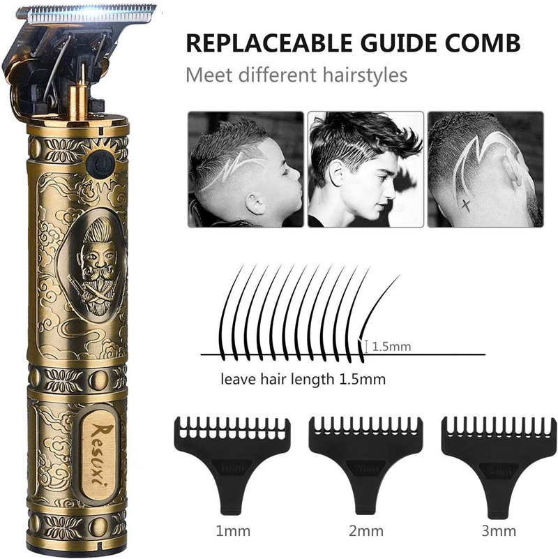 Resuxi cordless hair trimmer bread haircut kit