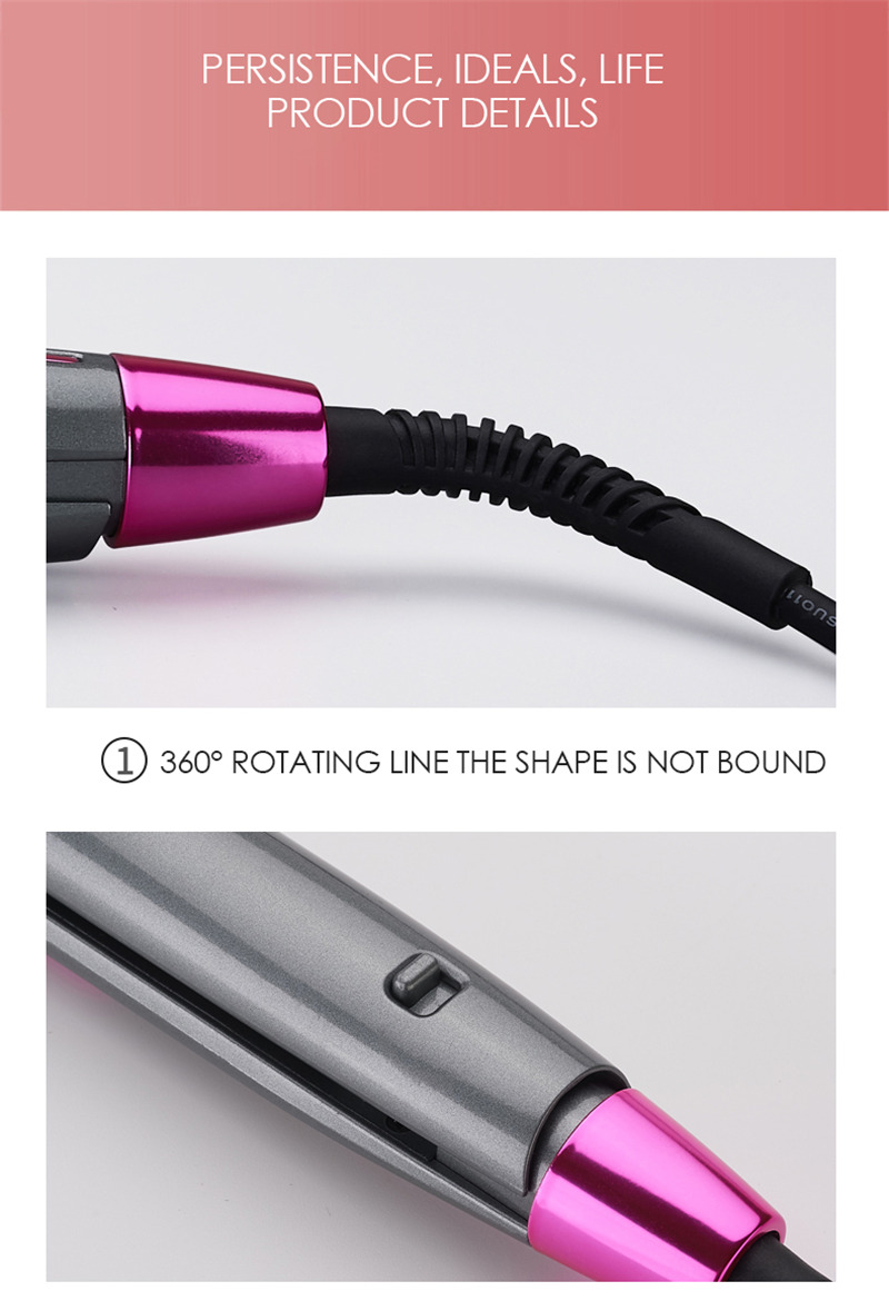 Resuxi 2 in 1 titanium flat iron hair straightener curler