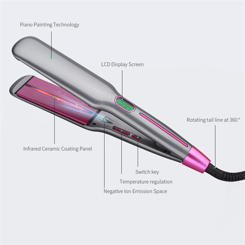 2 in 1 hair straightener and hair curling flat iron