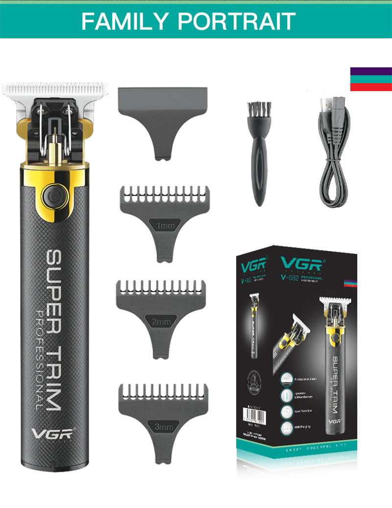 V082 cordless rechargeable hair trimmer hair clipper