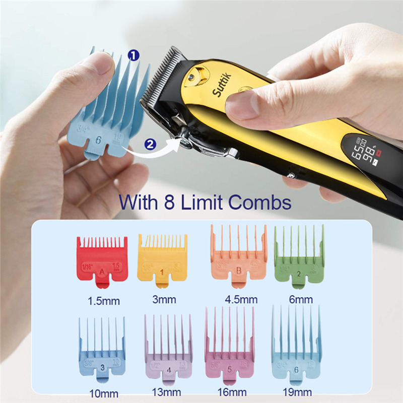 Suttik JM-107 rechargeable LCD cordless hair clipper trimmer