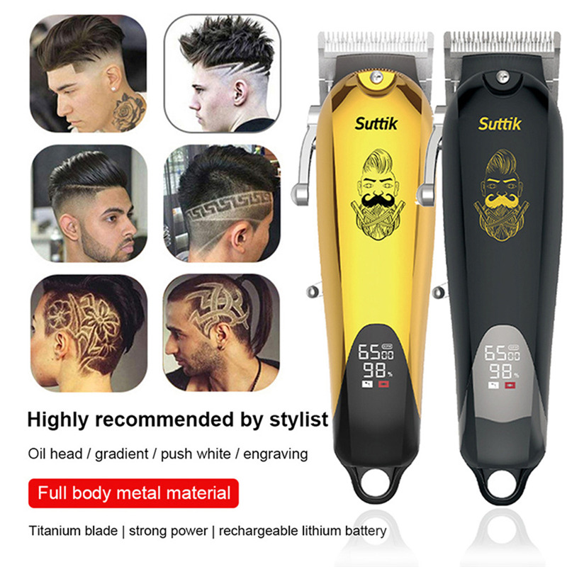 Suttik JM-107 rechargeable LCD cordless hair clipper trimmer