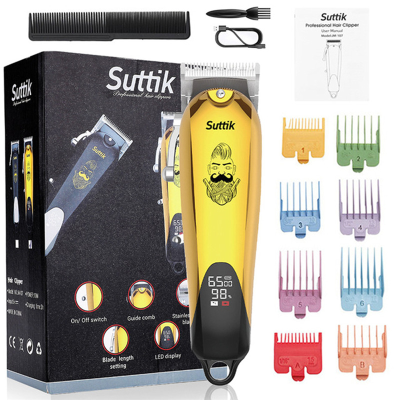 Suttik JM-107 rechargeable LCD cordless hair clipper trimmer