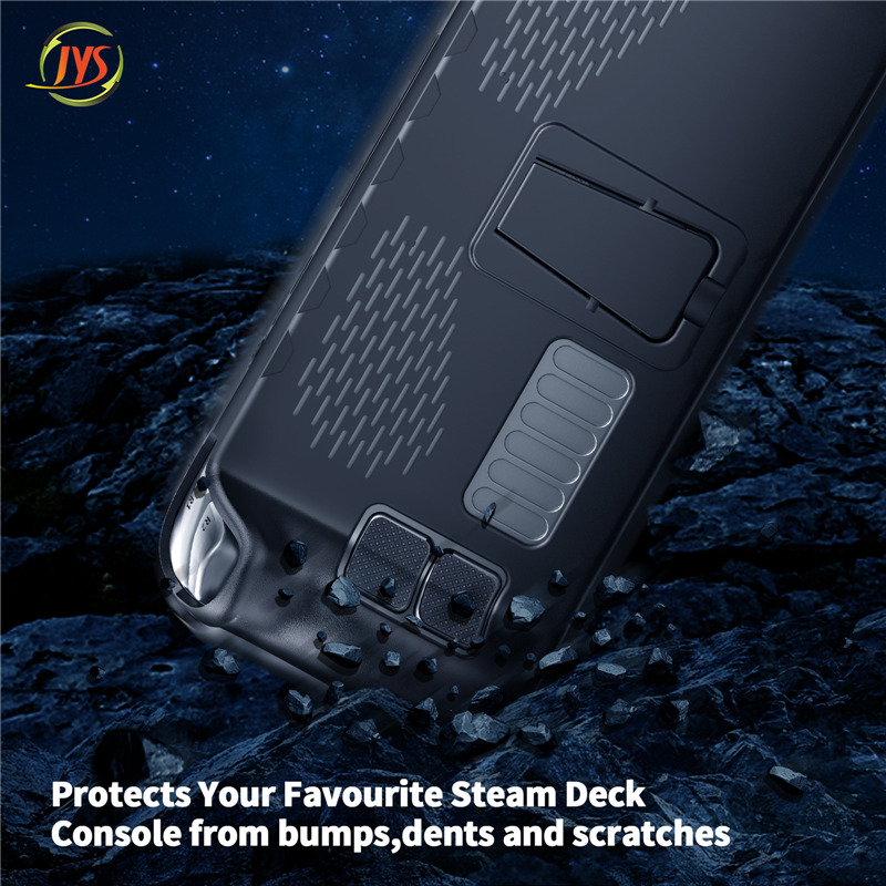 steam deck tpu case cover with stand touchpad button sticker
