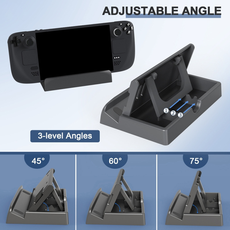 steam deck anti-slip adjustable foldable stand dock