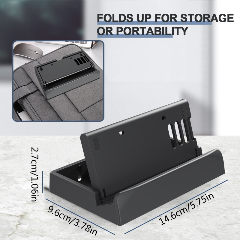 steam deck anti-slip adjustable foldable stand dock