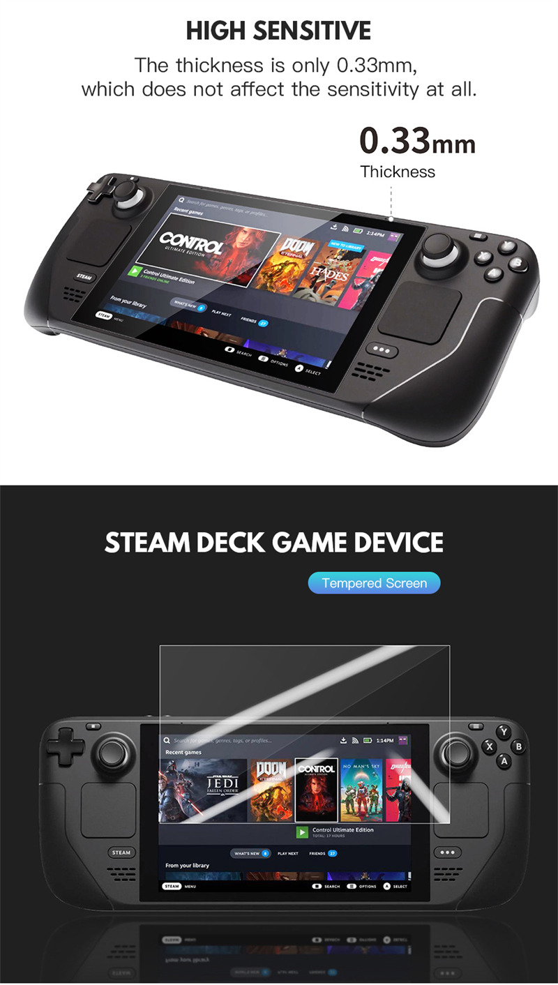 steam deck game console screen film