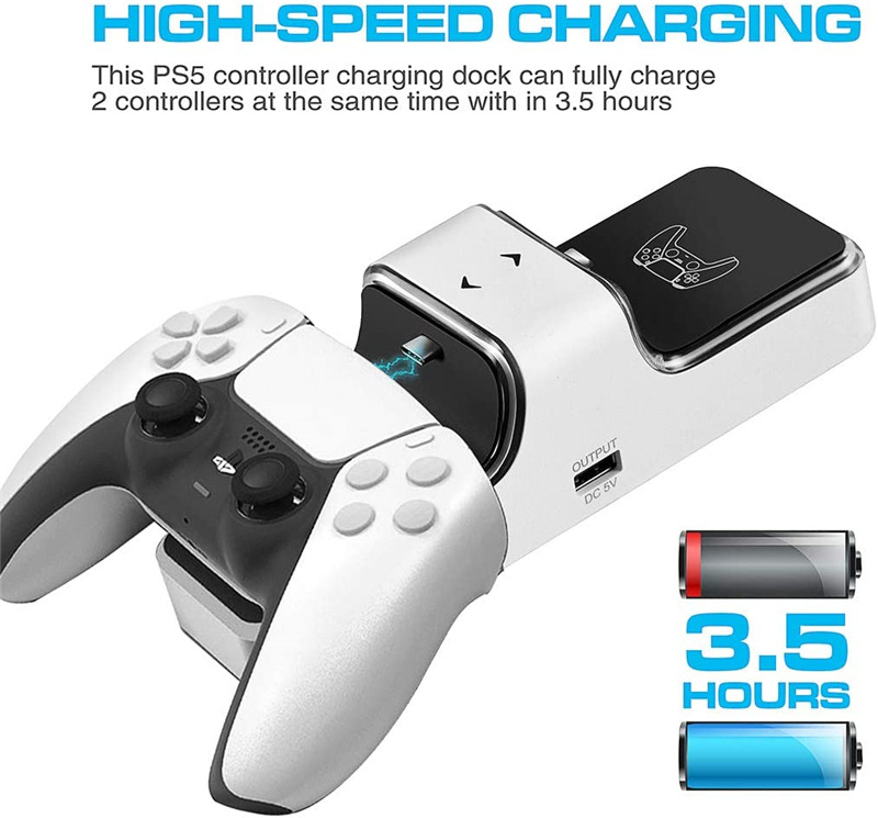 PS5 dual controller charger fast charging station dock