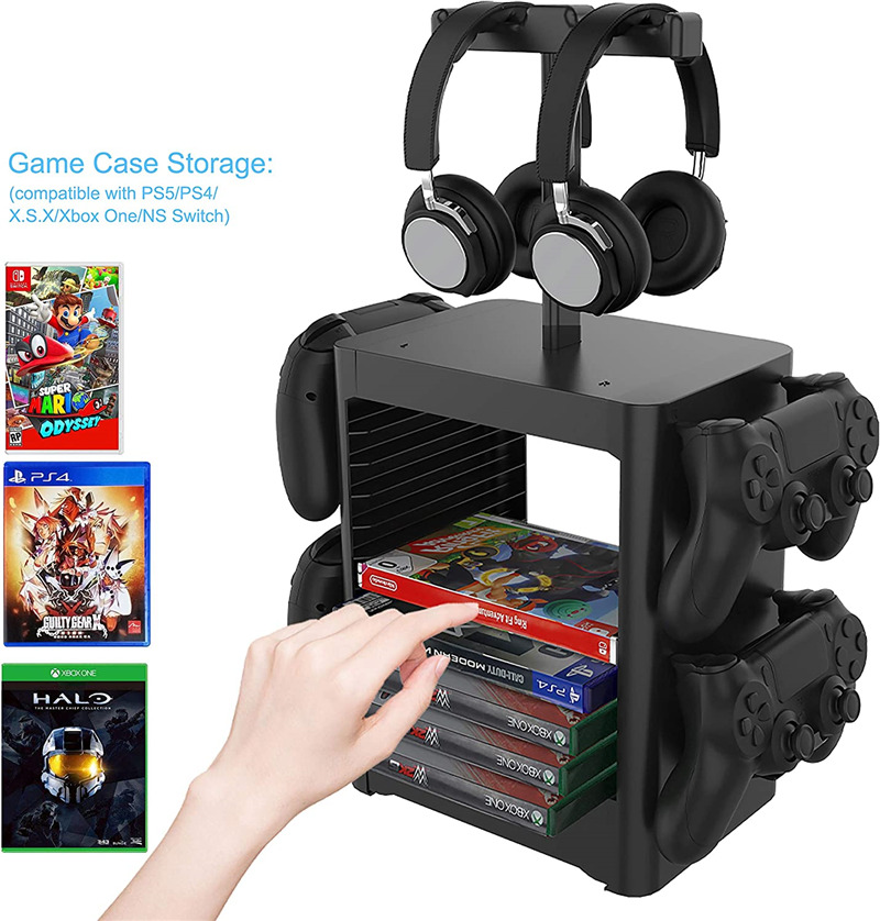 PS5 Xbox Switch game disk storage tower holder