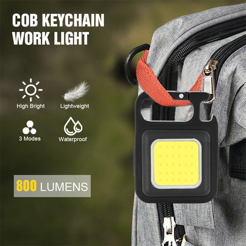 mini rechargeable COB keychain light 