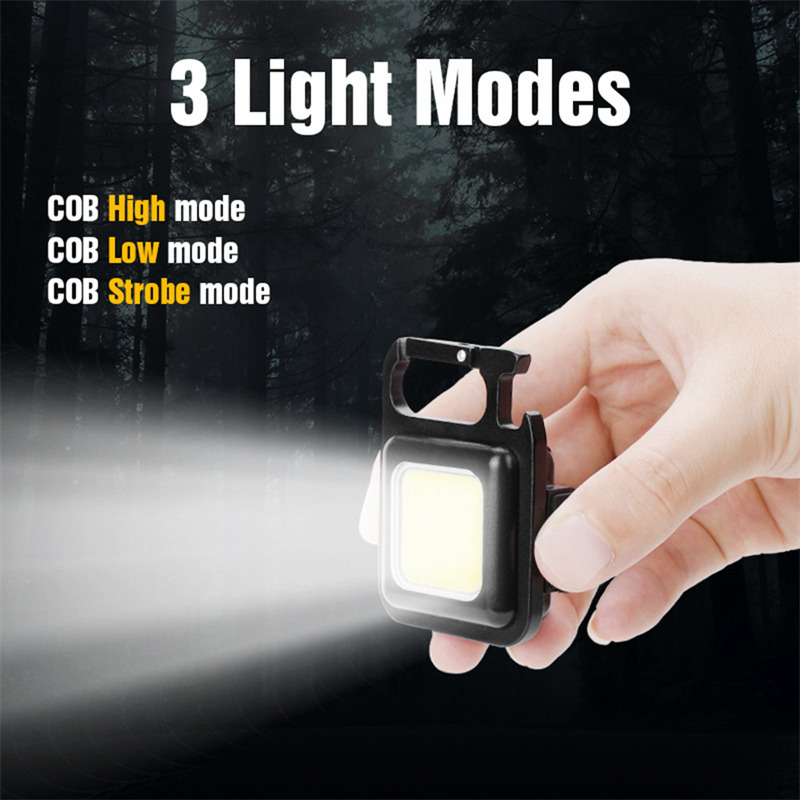 mini rechargeable COB keychain light 