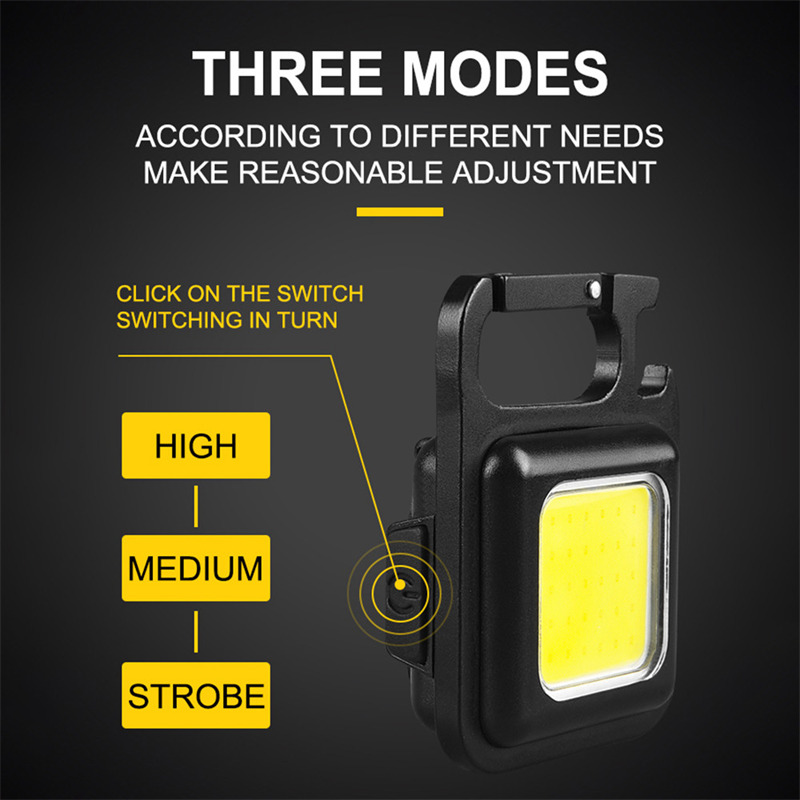 mini rechargeable COB keychain light 