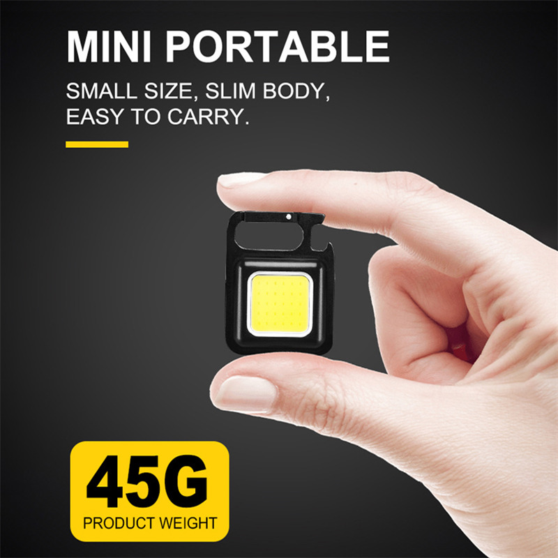 mini rechargeable COB keychain light 