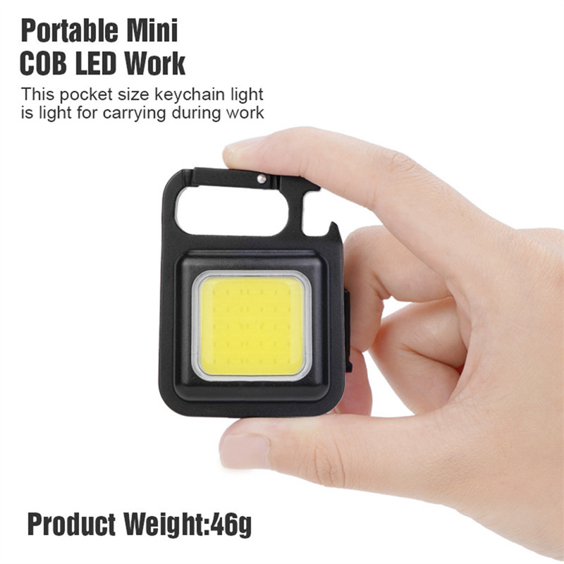 mini rechargeable COB keychain light 