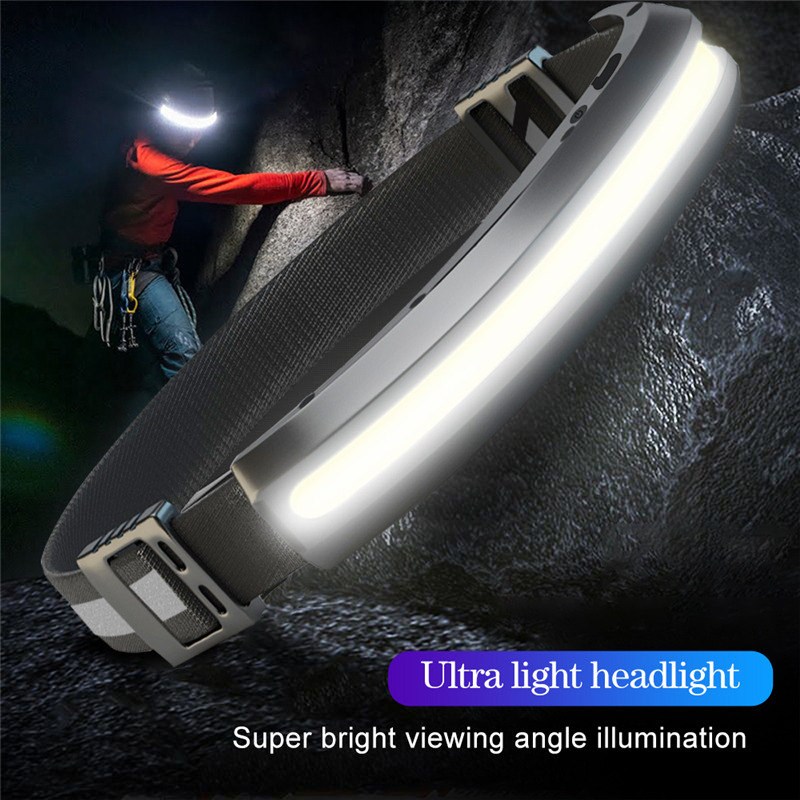 COB headlight waterproof rechargeable headlamp