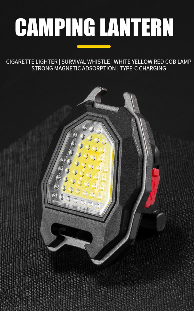 COB keychain light pocket flashlight mini hiking lamp