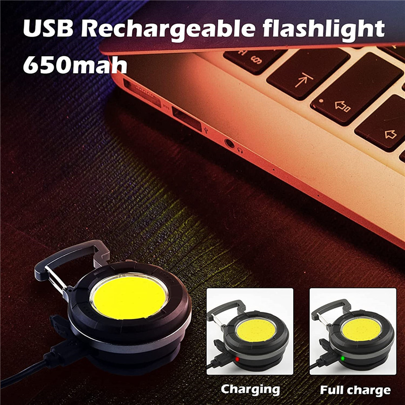 rechargeable pocket COB keychain work light