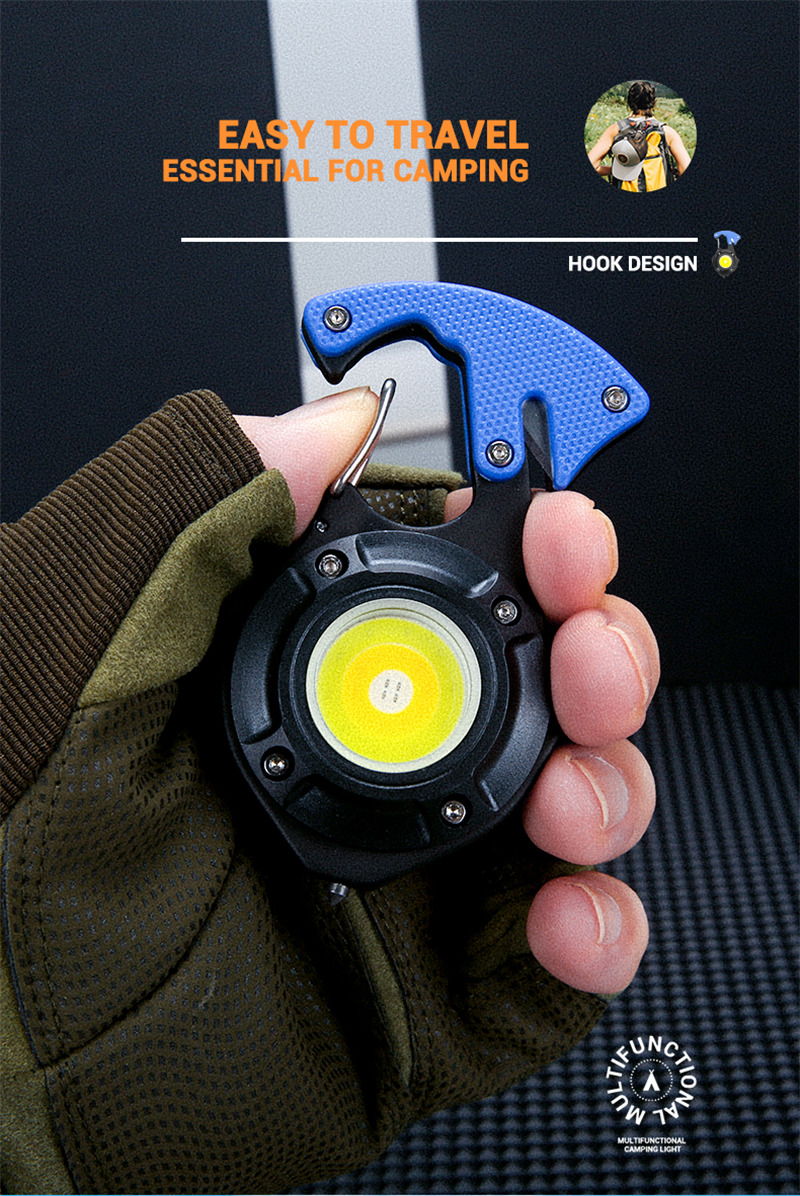 rechargeable mini COB keychain flashlight
