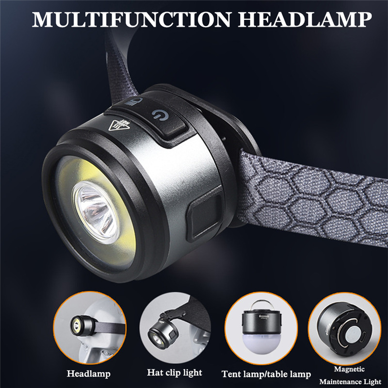 XPG+COB rechargeable headlight strong magnet headlamp