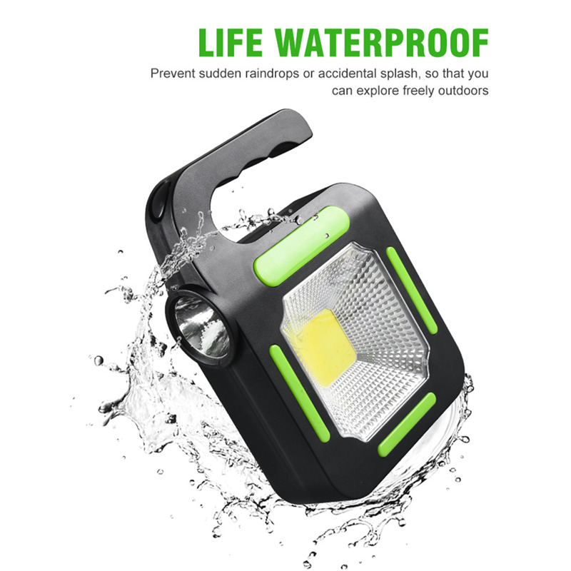 waterproof portable solar power USB rechargeable led torch