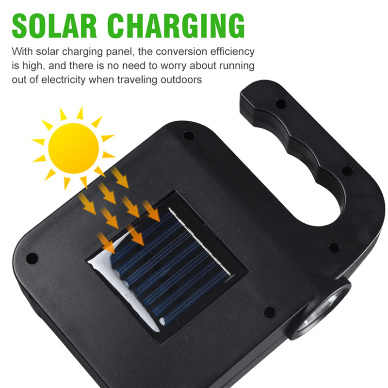 waterproof portable solar power USB rechargeable led torch