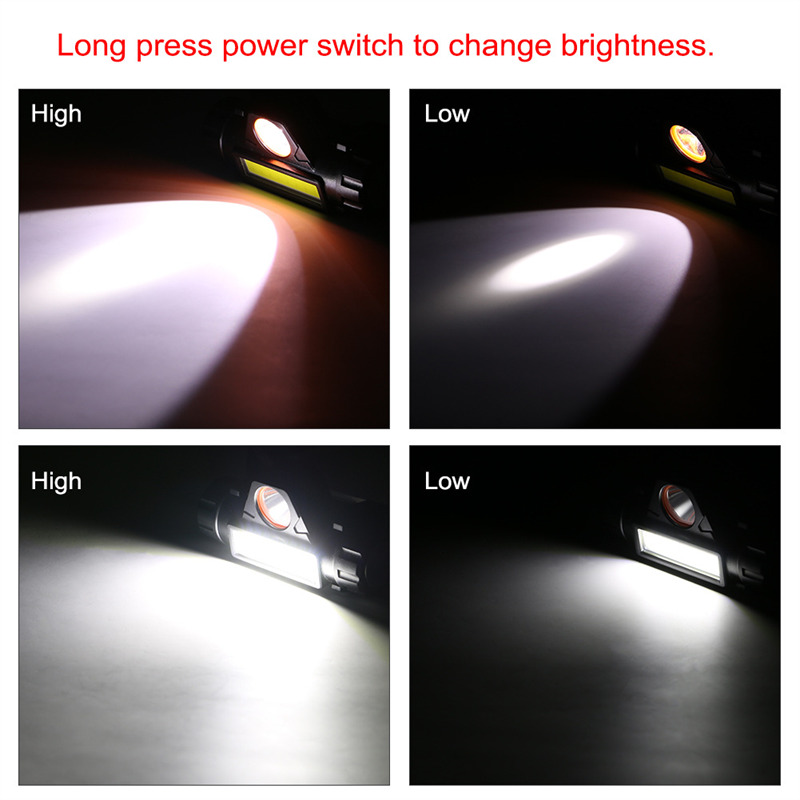 COB headlight rechargeable waterproof LED headlamp COB headlight rechargeable waterproof LED headlamp