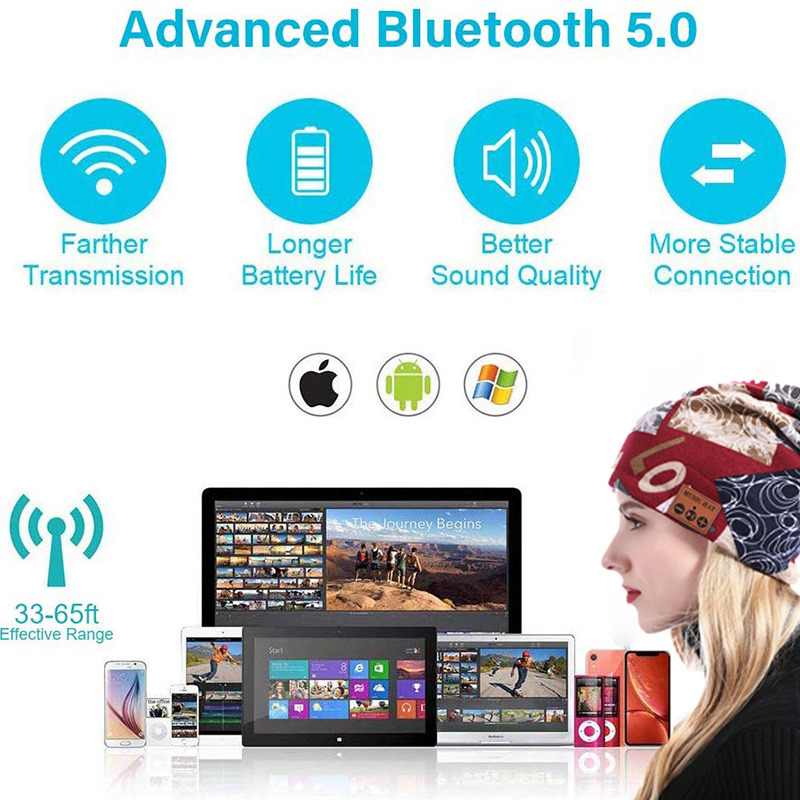 wireless bluetooth headphone knit hat