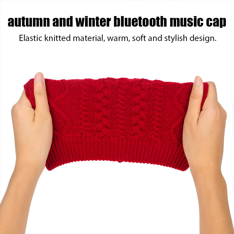 wireless headphone bluetooth music knitted hat earphone winter cap