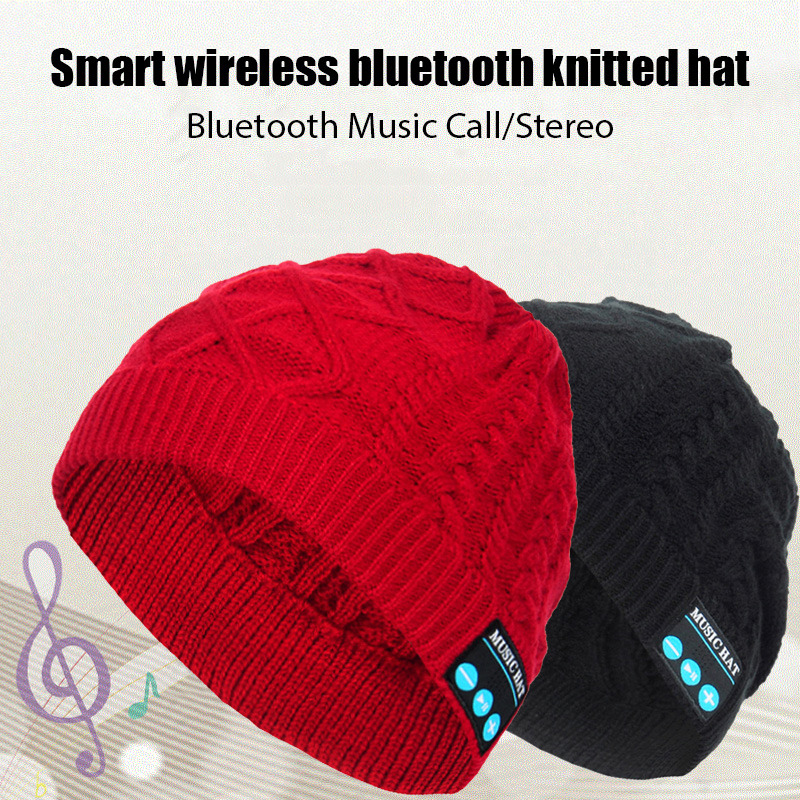 wireless headphone bluetooth music knitted hat earphone winter cap