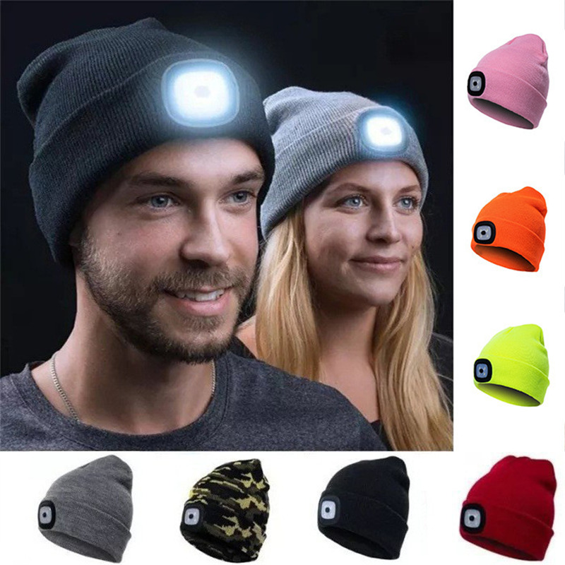 LED beanie lighting knitted hat