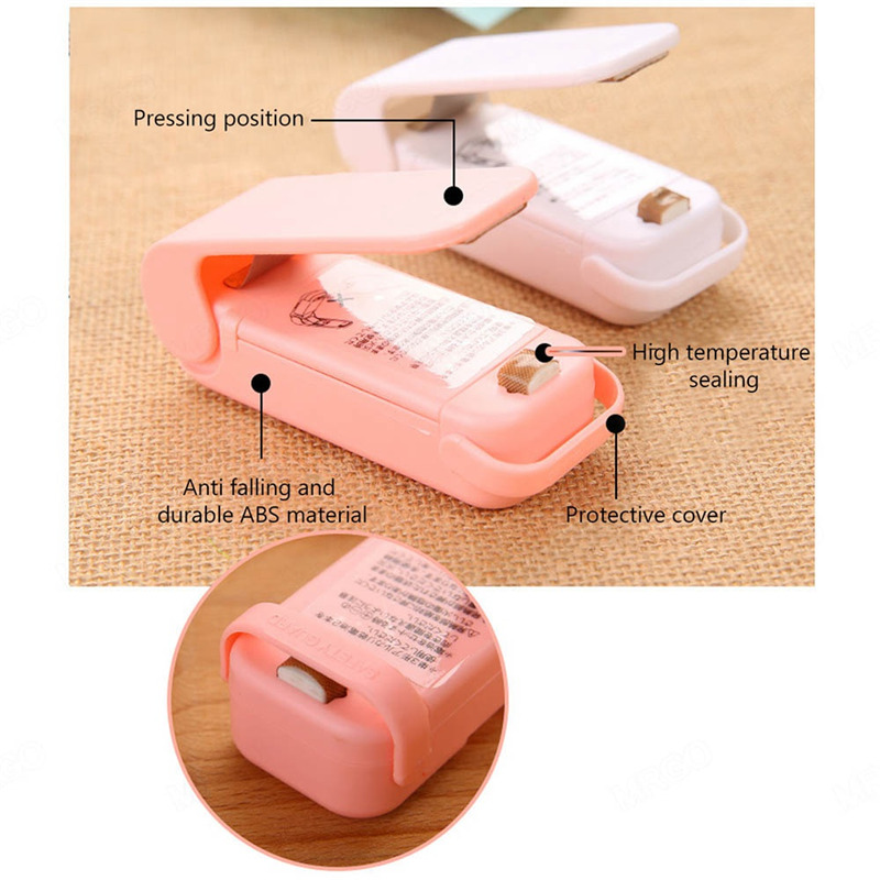 mini plastic bag sealer storage bag clip sealing machine