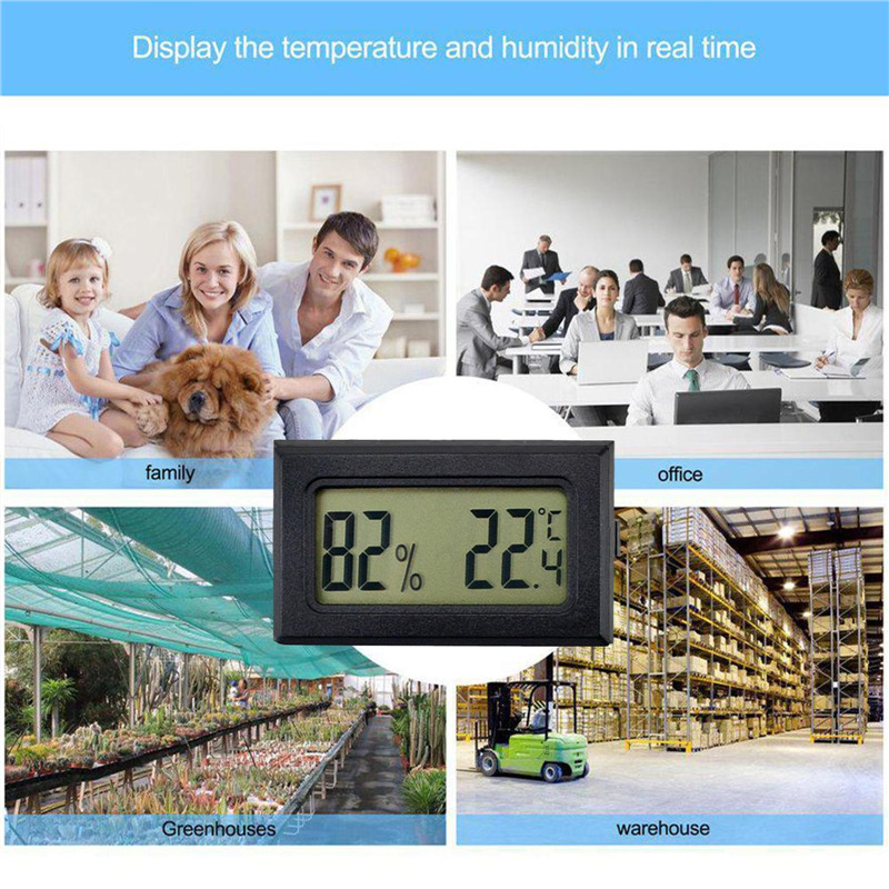 mini digital LCD indoor temperature sensor humidity detector