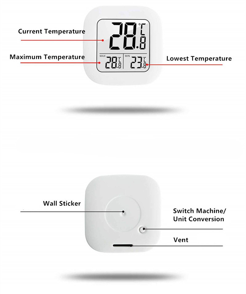 indoor mini LCD digital temperaturer hygrometer sensor humidity detector